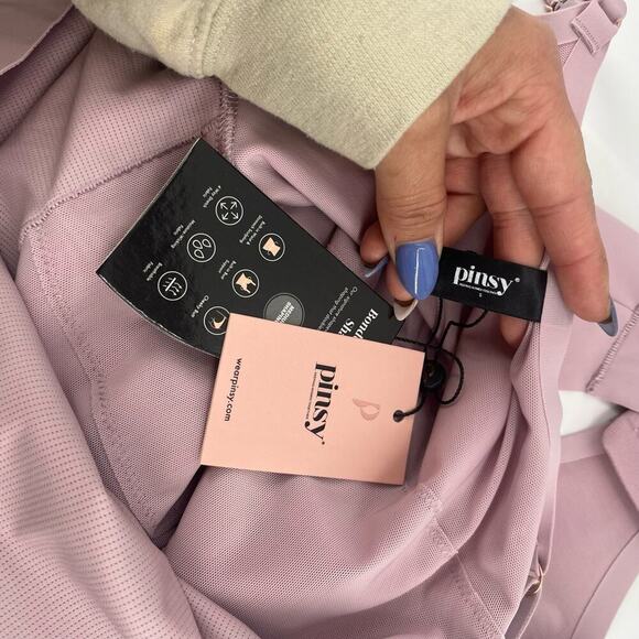 PINSY V Neck Hourglass Shaping Bodysuit Set Of Two Lilac Cheeky Size Small NEW - Picture 7 of 8